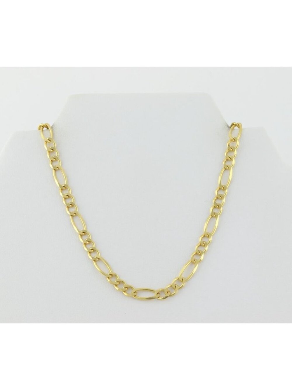 18k Yellow Gold Over Sterling Silver Figaro Link Chain Necklace 20" Men or Women - Picture 7 of 11